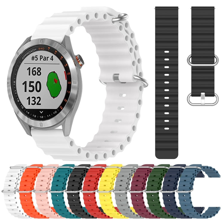 20mm Ocean Style Silicone Solid Color Watch Band, Series 4