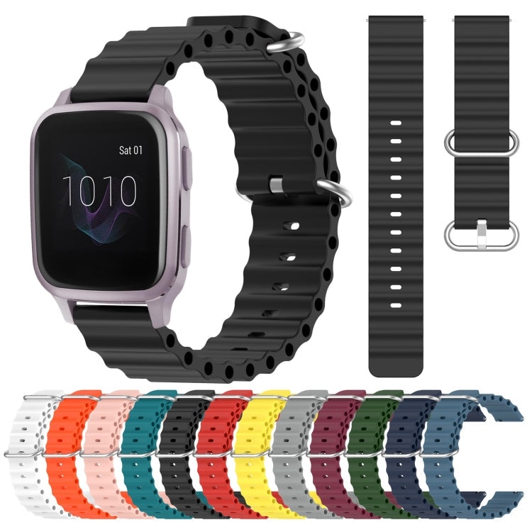 20mm Ocean Style Silicone Solid Color Watch Band, Series 3