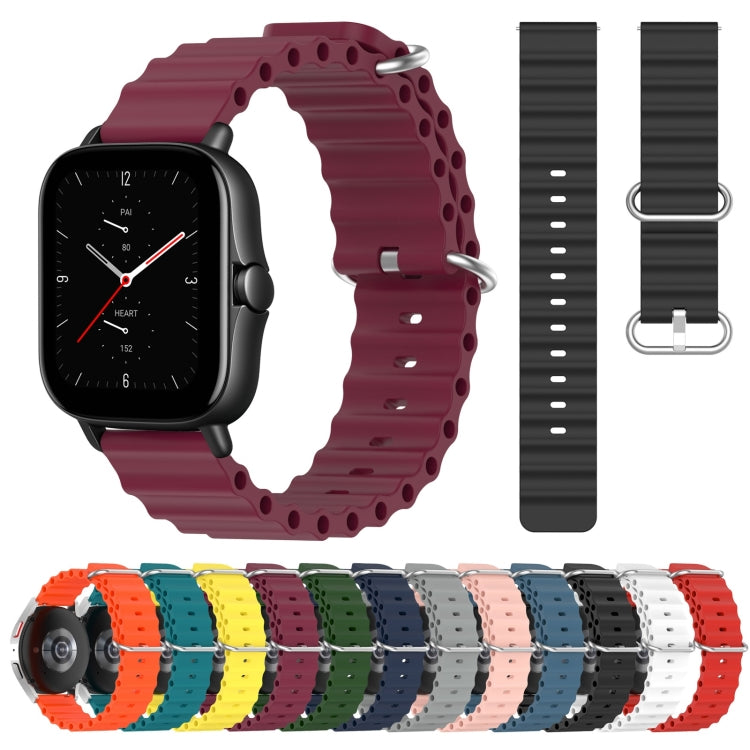 20mm Ocean Style Silicone Solid Color Watch Band, Series 4-Reluova