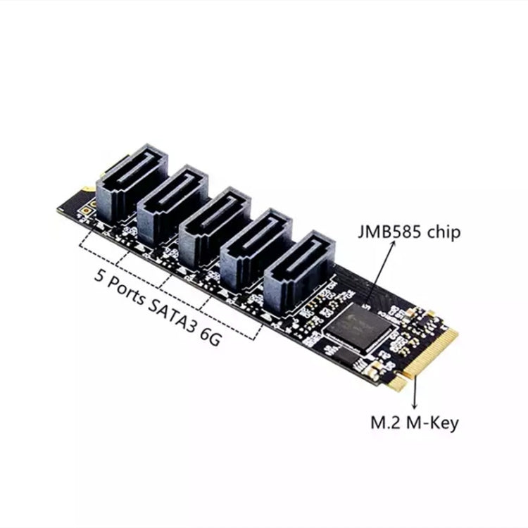 ST532 M.2 NGFF To 5 Ports SATA3.0 Hard Disk Expansion Card Adapter In Stock My Store