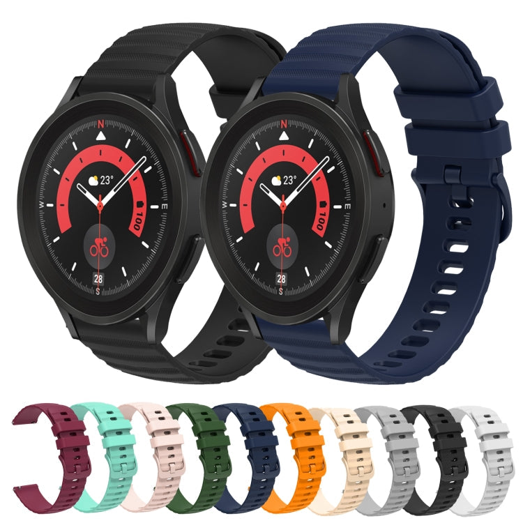 20mm Wavy Dotted Solid-Color Silicone Watch Band, Series 1-Reluova