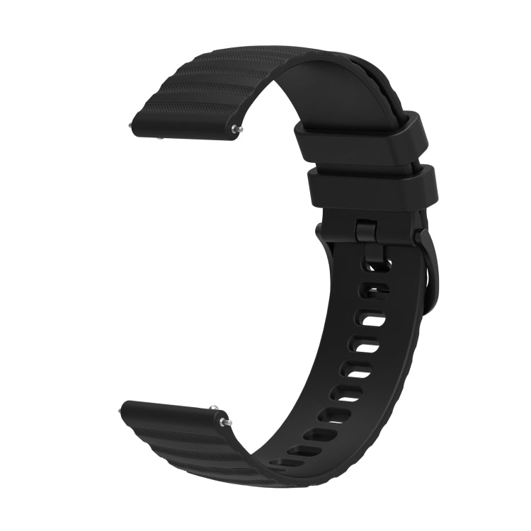 20mm Wavy Dotted Solid-Color Silicone Watch Band, Series 3-Reluova