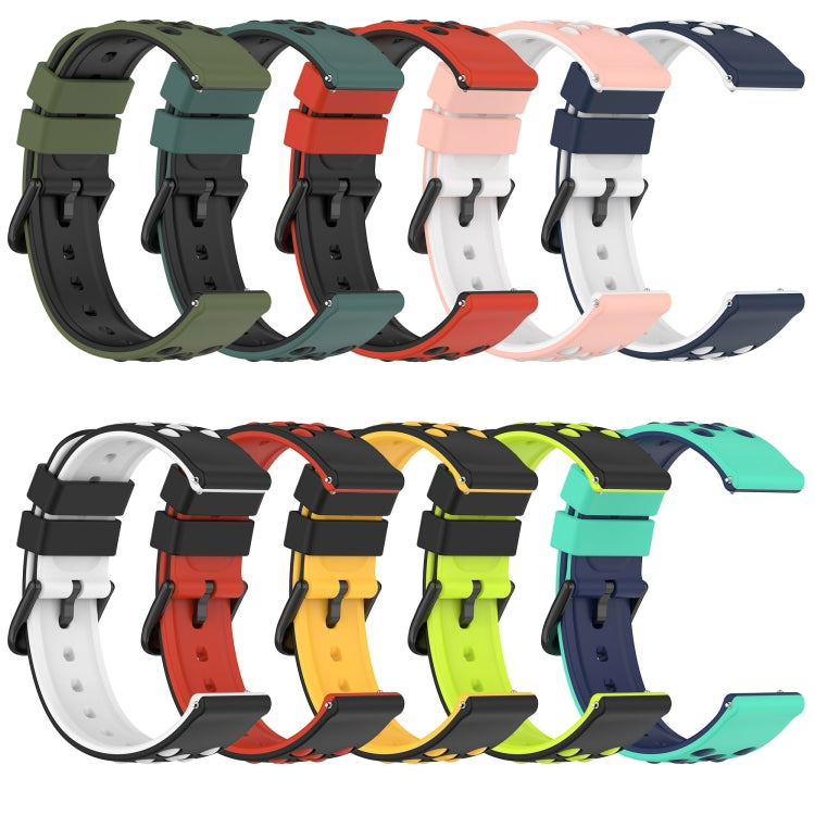 20mm Two-Color Porous Silicone Watch Band, Series 1-Reluova