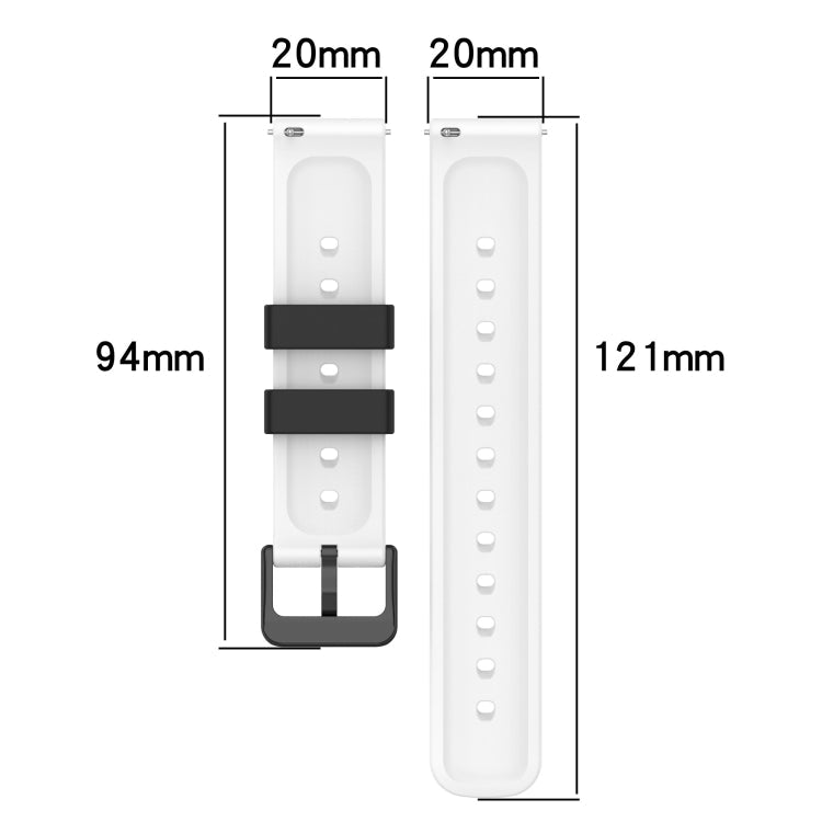 20mm Two-Color Porous Silicone Watch Band, Series 3