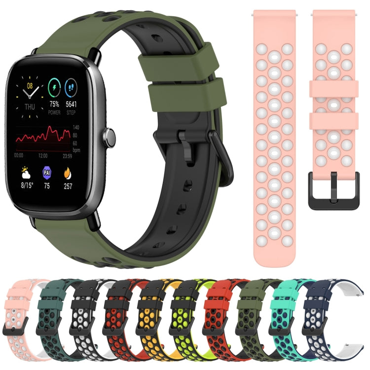 20mm Two-Color Porous Silicone Watch Band, Series 3