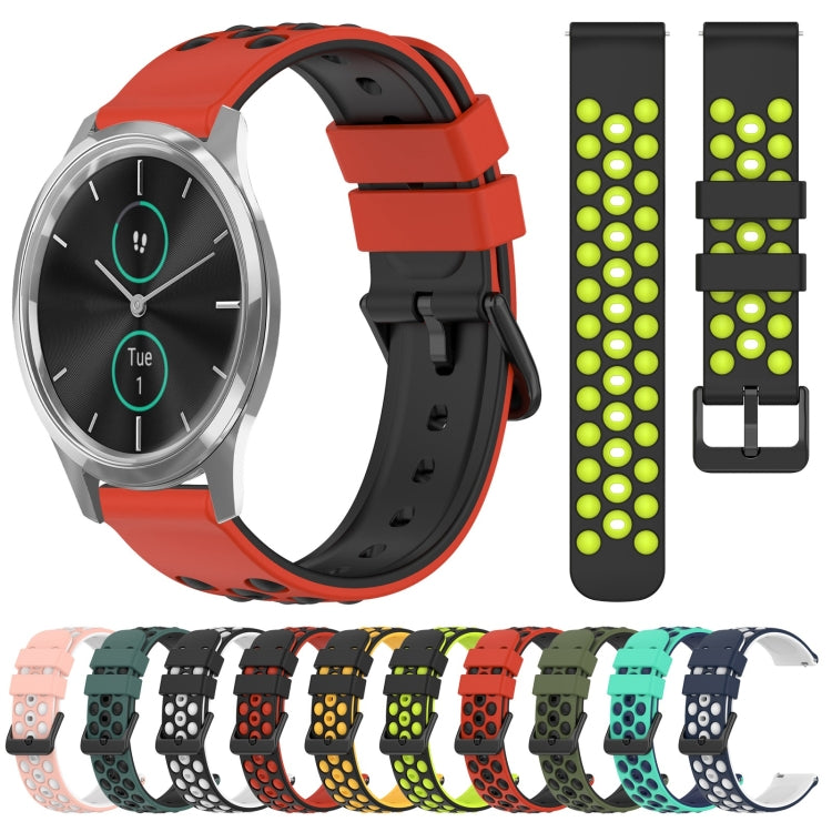 20mm Two-Color Porous Silicone Watch Band, Series 1