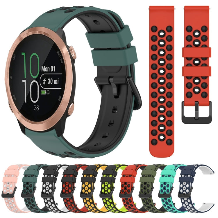 20mm Two-Color Porous Silicone Watch Band, Series 1