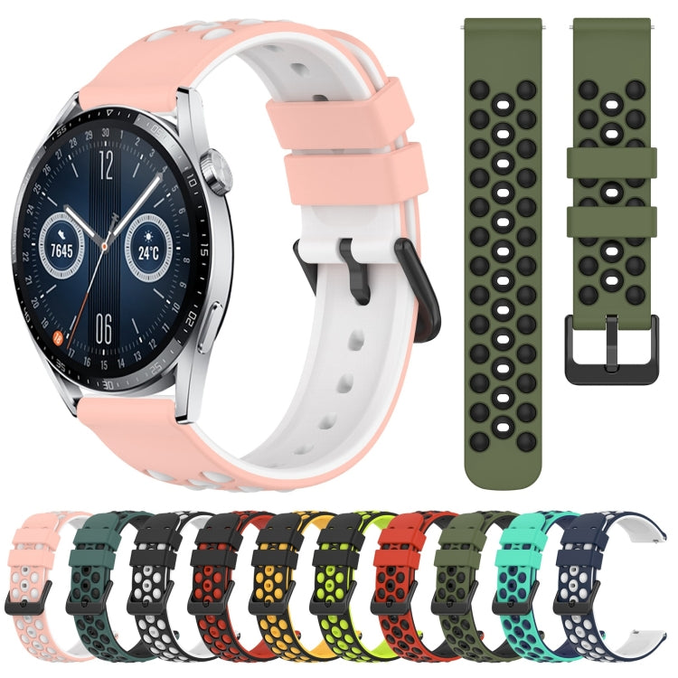 20mm Two-Color Porous Silicone Watch Band, Series 2-Reluova