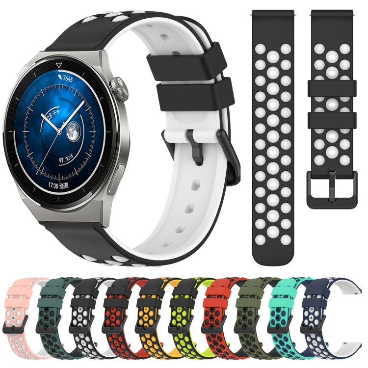 22mm Two-Color Porous Silicone Watch Band, Series 3-Reluova