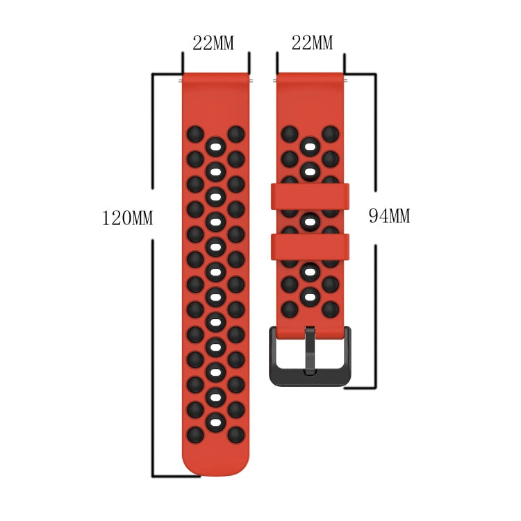 22mm Two-Color Porous Silicone Watch Band, Series 2-Reluova