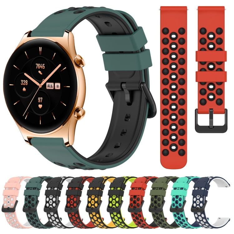 22mm Two-Color Porous Silicone Watch Band, Series 2-Reluova