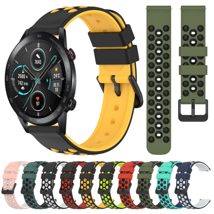 22mm Two-Color Porous Silicone Watch Band, Series 4-Reluova