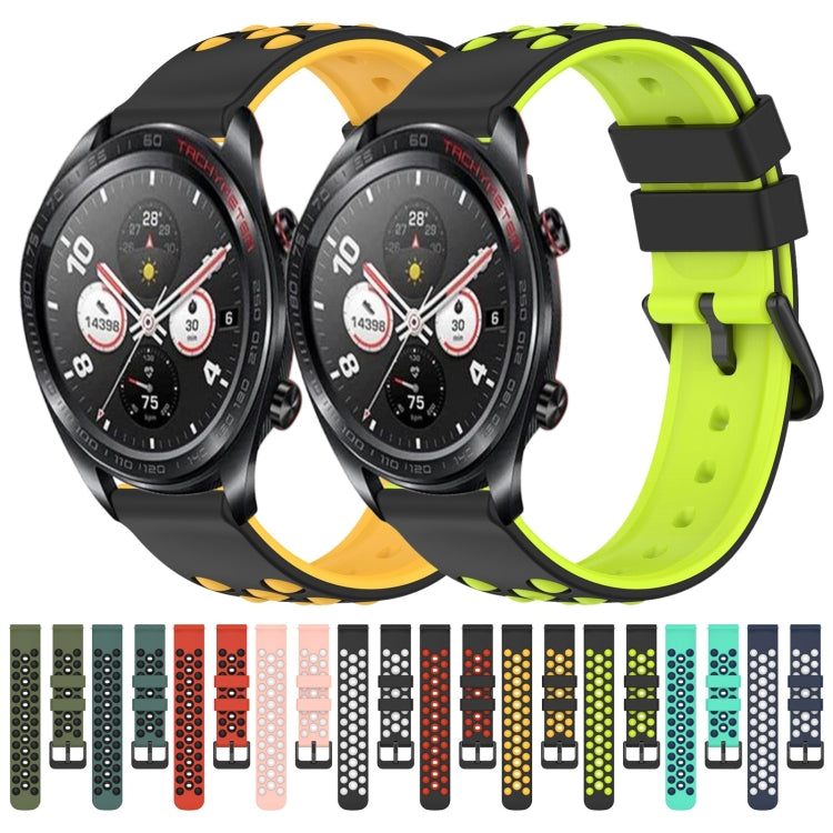 22mm Two-Color Porous Silicone Watch Band, Series 3-Reluova