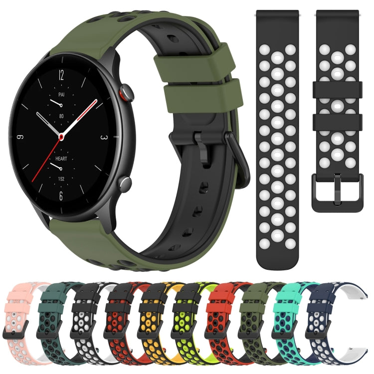 22mm Two-Color Porous Silicone Watch Band, Series 2-Reluova