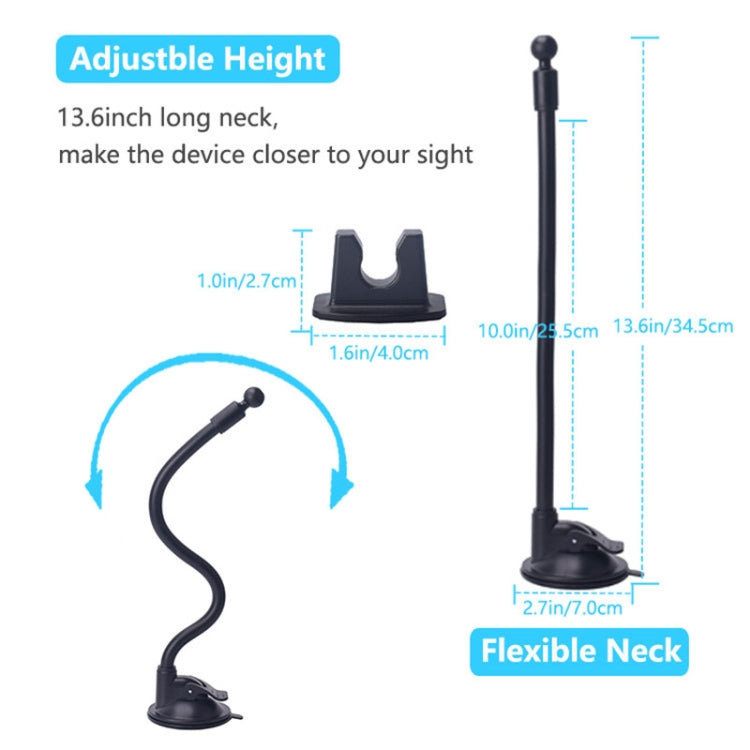 X034 Long Arm Flexible Goose Neck Windshield Car Cell Phone Holder ÎҵÄÉ̵ê