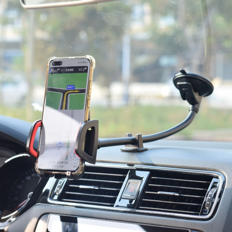 X034 Long Arm Flexible Goose Neck Windshield Car Cell Phone Holder