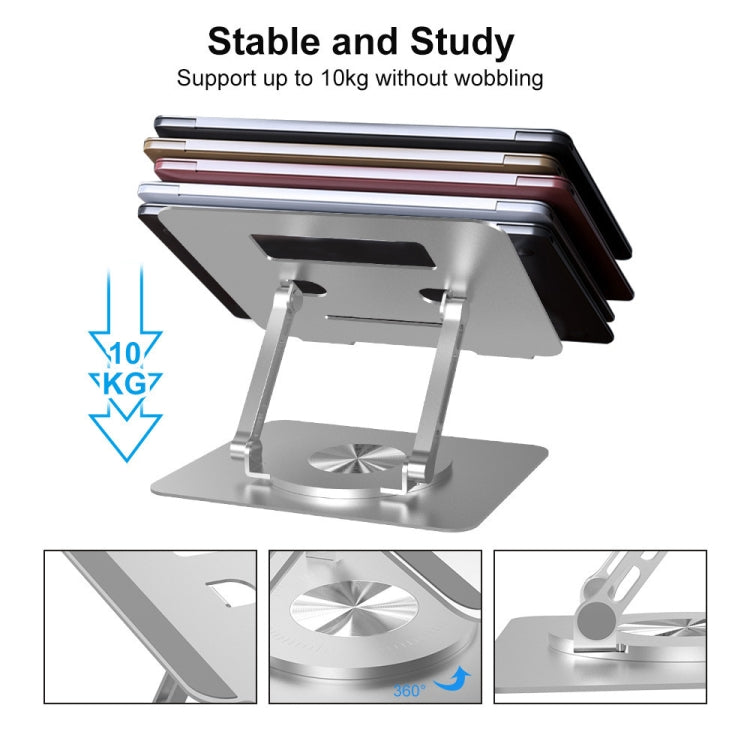 D088 Portable Aluminum 360 Degree Rotating Height Flexible Adjustable Notebook Laptop Stand My Store