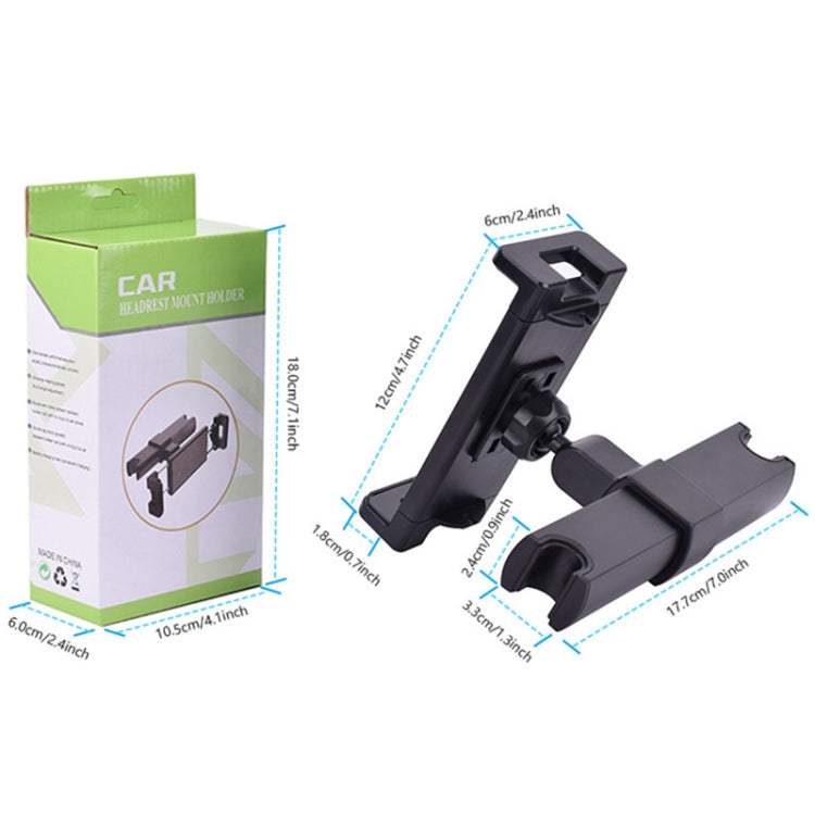 X004 Universal Rotational Adjustable Car Back Seat Mount Tablet Stand Phone Holder