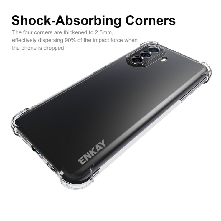 For Huawei Enjoy 50 4G / Nova Y70 Plus 4G Global ENKAY Clear TPU Shockproof Phone Case