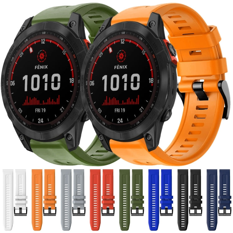 Metal Buckle Solid Color Silicone Watch Band, Series 4