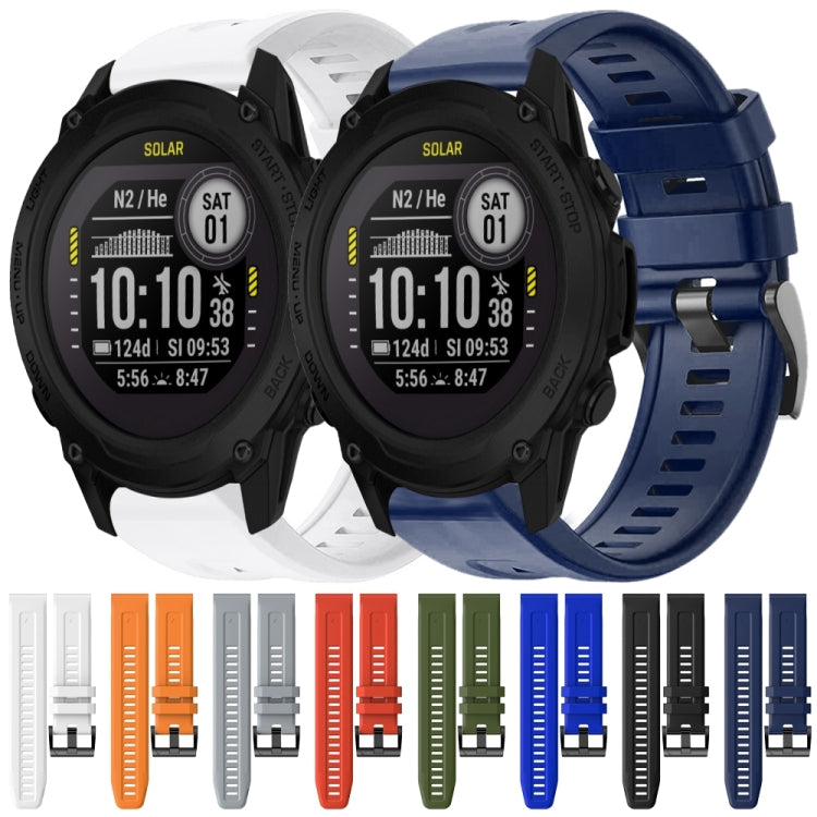 Metal Buckle Solid Color Silicone Watch Band, Series 2