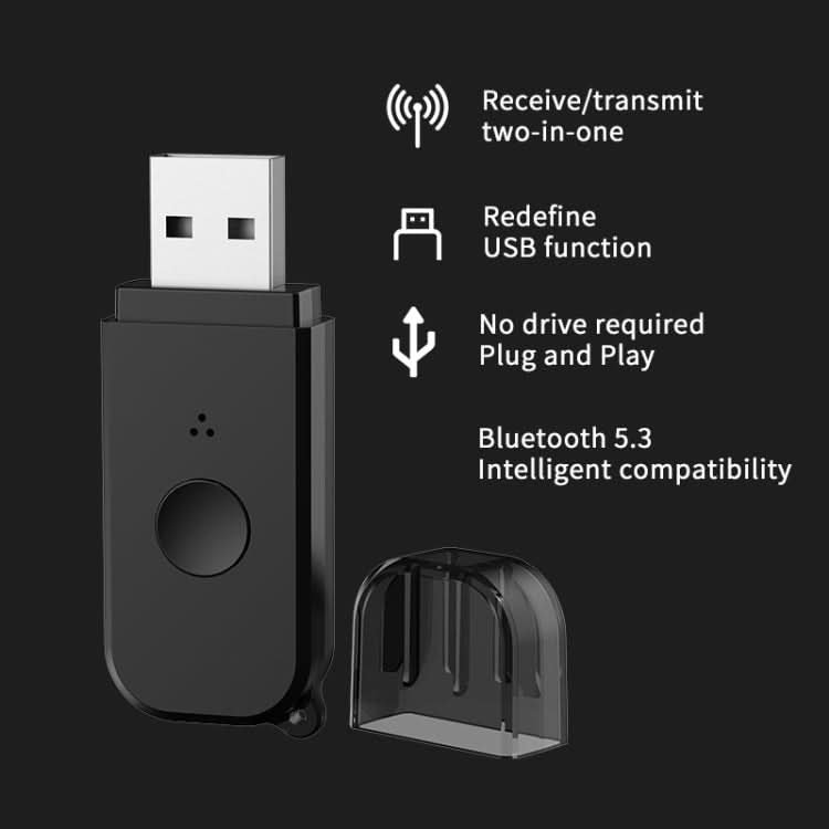 H210 Bluetooth 5.3 Audio Receiver Transmitter 2 in 1 AUX+USB Dual Output