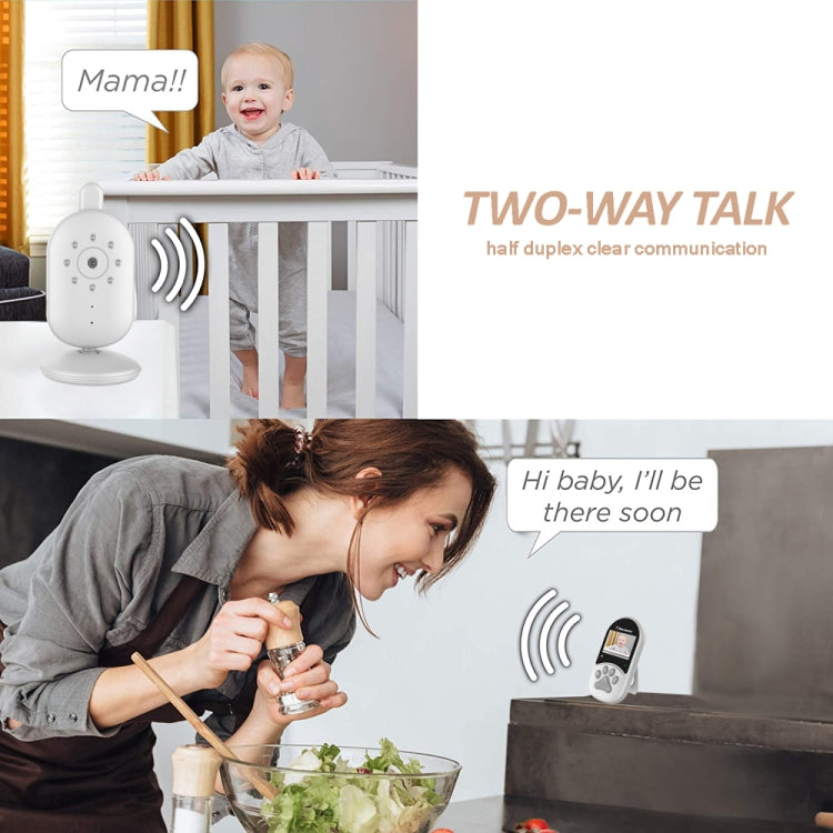 660 2.4 inch LCD Screen Baby Monitor, Two Way Talk, Sound Temperature Alarm Wireless Lullaby Music Play Reluova