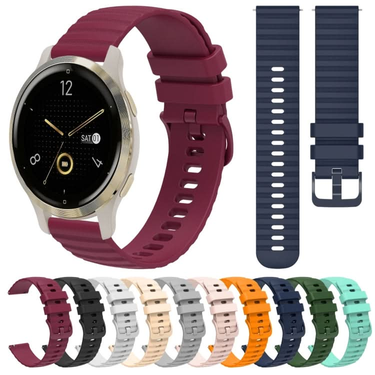 18mm Wavy Dotted Solid-Color Silicone Watch Band, Series 1