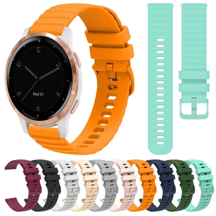 18mm Wavy Dotted Solid-Color Silicone Watch Band, Series 2