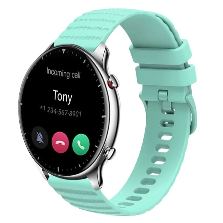 22mm Wavy Dotted Solid-Color Silicone Watch Band, Series 2