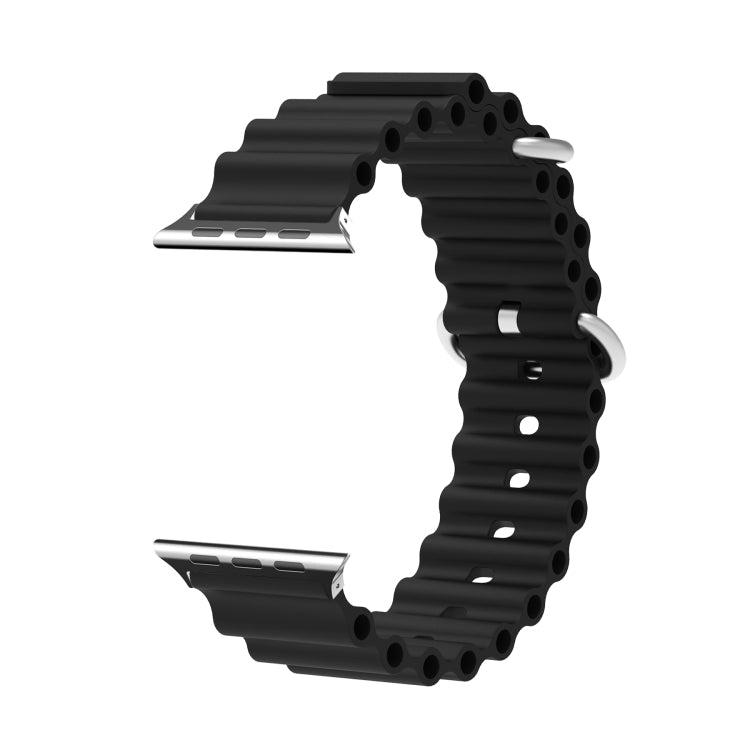 Ocean Silicone Metal Head Watch Band