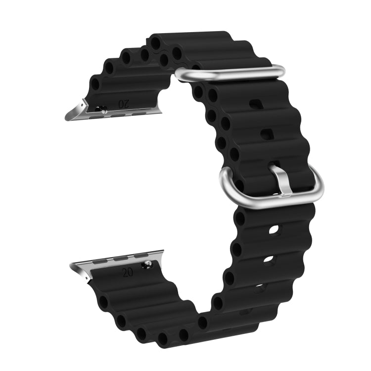 Ocean Silicone Metal Head Watch Band