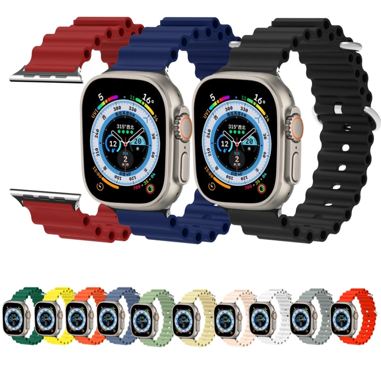 Ocean Silicone Metal Head Watch Band