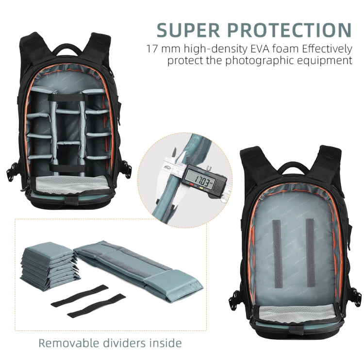 K&F CONCEPT KF13.119 Multifunctional Large Capacity Outdoor Travel Photography Backpack