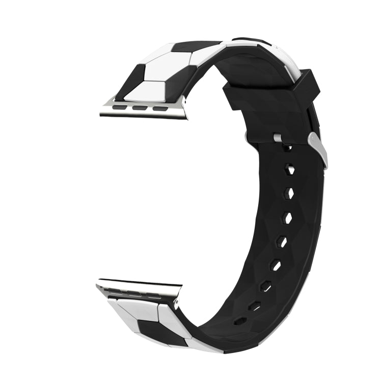 Football Style Metal Connector Silicone Watch Band