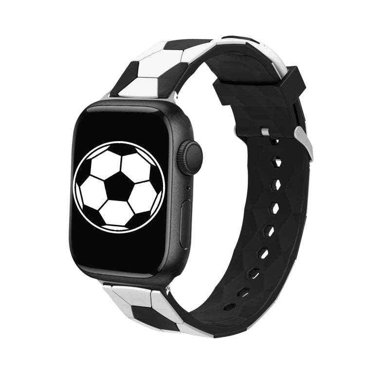 Football Style Metal Connector Silicone Watch Band