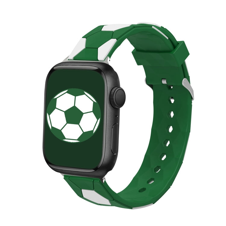 Football Style Metal Connector Silicone Watch Band