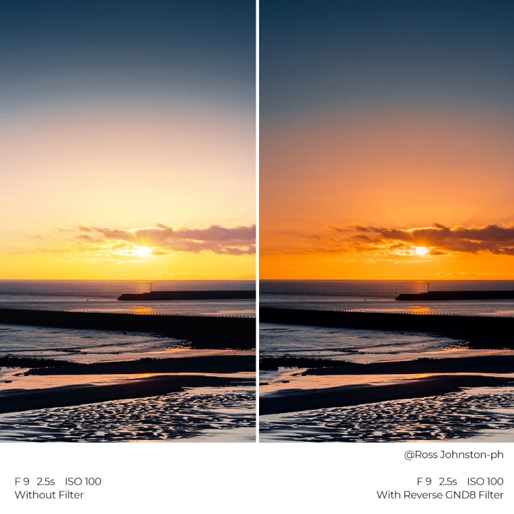 K&F CONCEPT SKU.1874 X-Pro GND8 Square Filter 28 Layer Coatings Reverse Graduated Neutral Density Filter