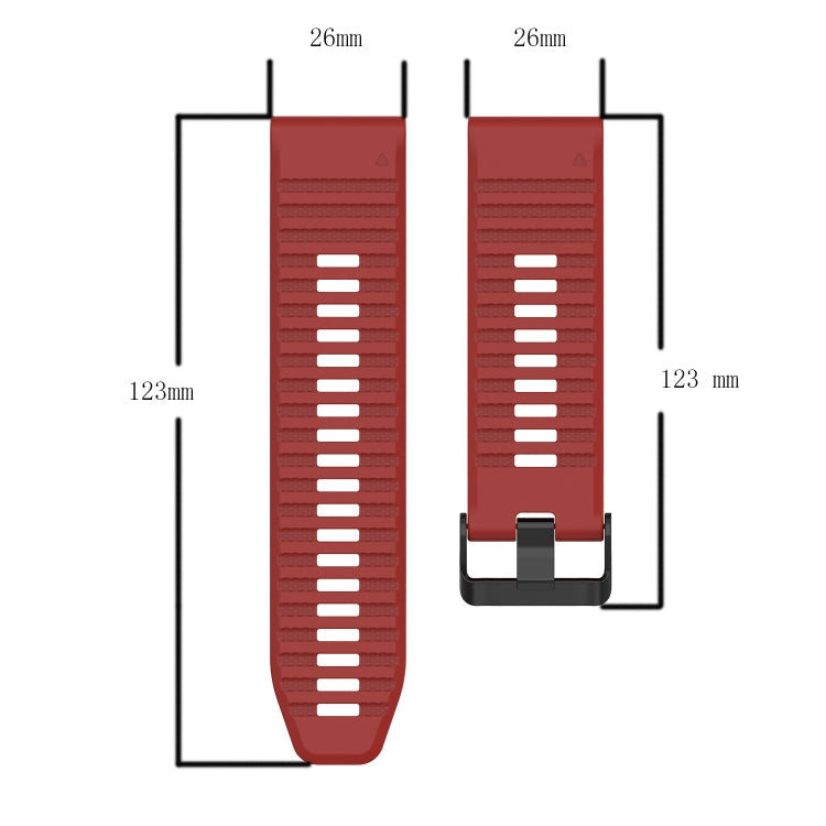 26mm Horizontal Texture Silicone Watch Band with Removal Tool, Series 1