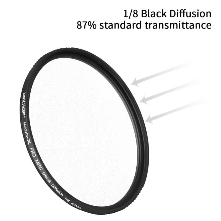 K&F CONCEPT KF01.1533 82mm Black Mist Soft Diffusion 1/8 Lens Filter, Special Effects Shoot Video Like Movies My Store