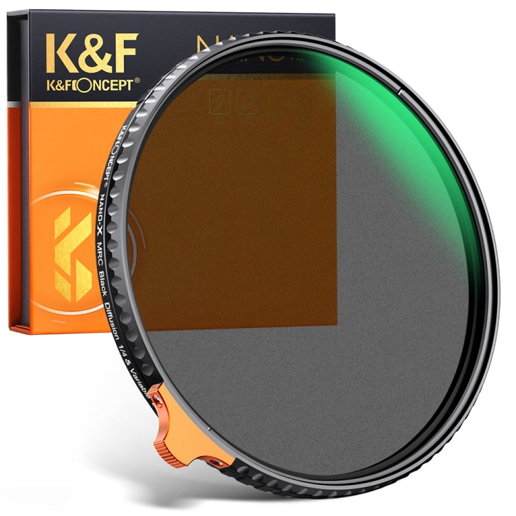 K&amp;F CONCEPT KF01.1816 Nano Series Multifunktionaler 82-mm-HD-wasserdichter, kratzfester, schwarzer Soft Mist 1/4&amp;ND2~ND32-Objektivfilter