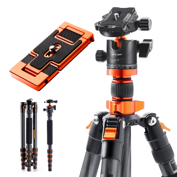 K&F CONCEPT KF09.093V1 67 inch Carbon Monopod Camera Tripod with 360 Degree Ball Head