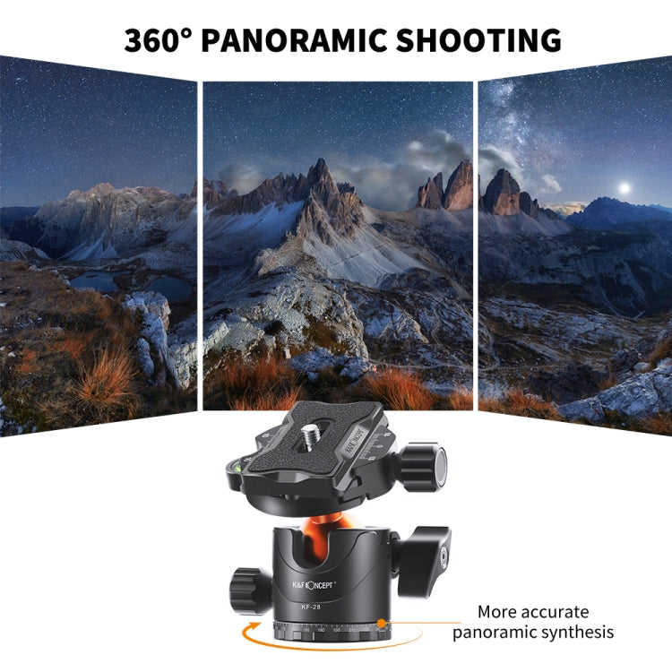 K&F CONCEPT KF09.093V1 67 inch Carbon Monopod Camera Tripod with 360 Degree Ball Head