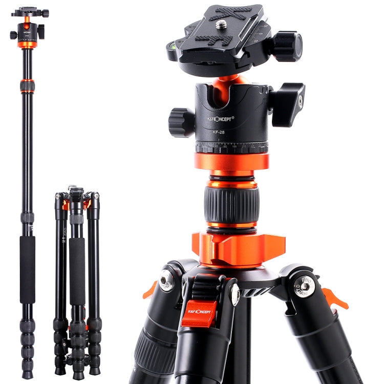 K&F CONCEPT KF09.083V1 Camera Tripod Professional Portable Travel Alloy 5-Sections Tripod Stand