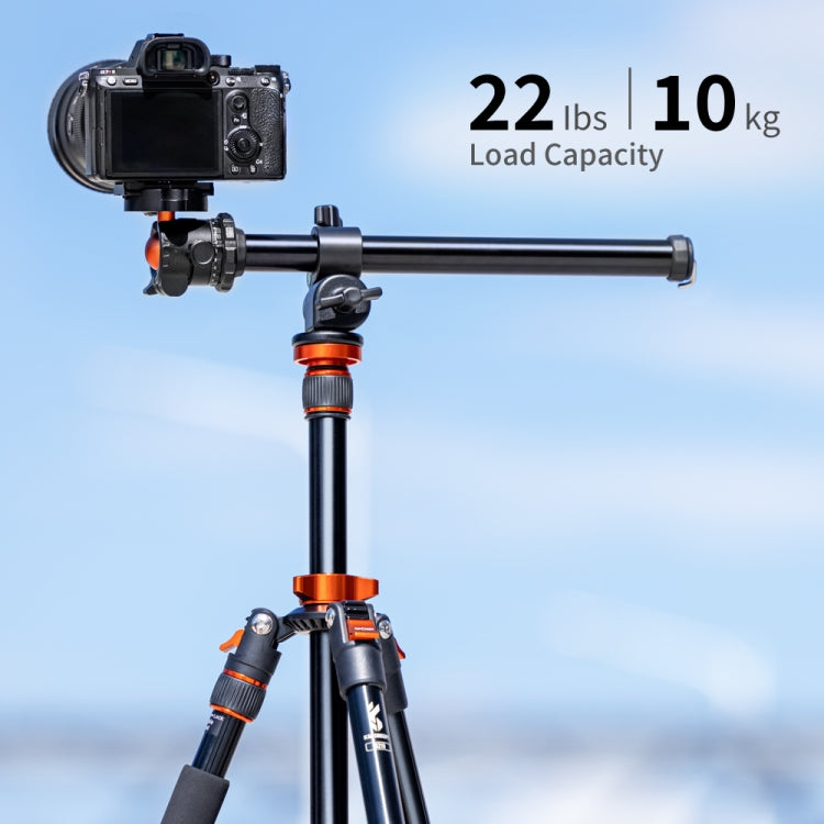 K&F CONCEPT KF09.087V4 Camera Tripods Aluminum Travel Vlog Tripod Monopod with 360 Degree Panorama Ball Head