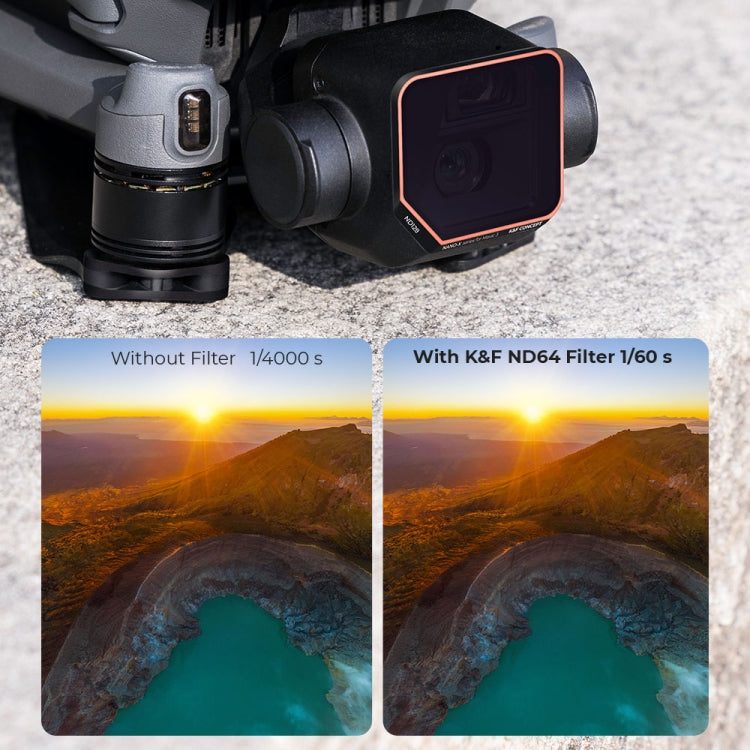 For DJI Mavic 3 K&F Concept SKU.1892 4 in 1 Lens Filter ND64 ND128 ND256 ND512 Filter Kits