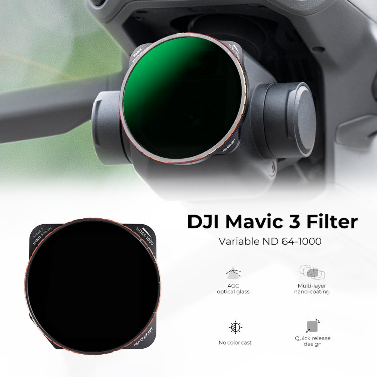 For DJI Mavic 3 K&F Concept KF01.1856 Camera Lens Filter Variable ND64-1000 Light Reduction Filter My Store