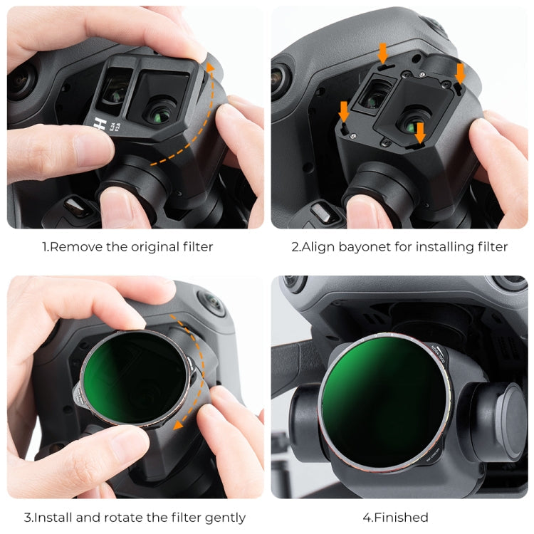 For DJI Mavic 3 K&F Concept KF01.1856 Camera Lens Filter Variable ND64-1000 Light Reduction Filter