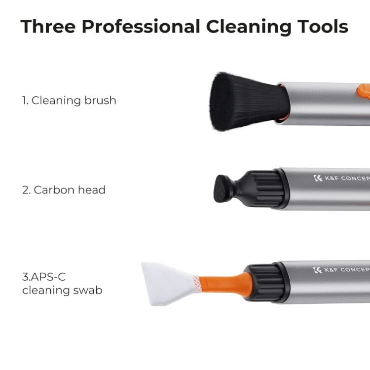 K&F CONCEPT SKU.1899 Versatile Switch Cleaning Pen with APS-C Sensor Cleaning Swabs Set My Store