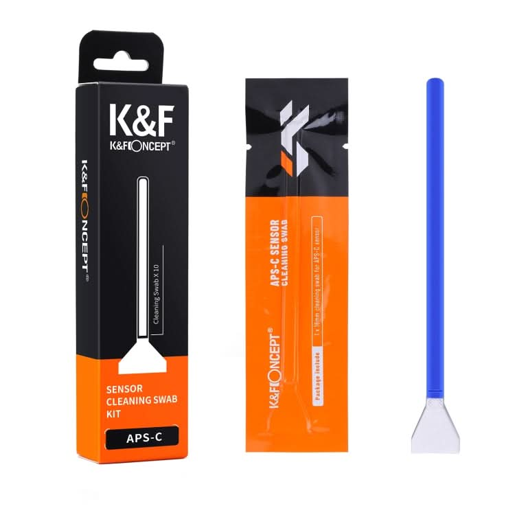 K&F CONCEPT SKU.1697 10pcs Cleaning Swabs Brush for APS-C Sensors DSLR Digital Camera My Store